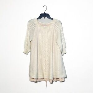 Jorya Cream Cable Knit Sweater Dress‎